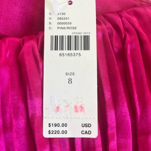 ANTHROPOLOGIE Maeve Pink Satin Mini Bow-Tie Pleated Fit & Flare Dress - Size 8 - Picture 6 of 16